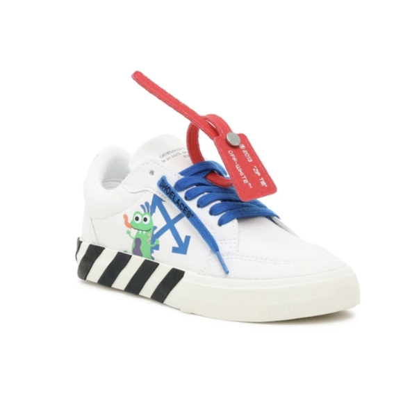 Off-White Other - NIB Off-White Monsters Vulcanized Lace Up Sneakers White And Black Kids Size 3